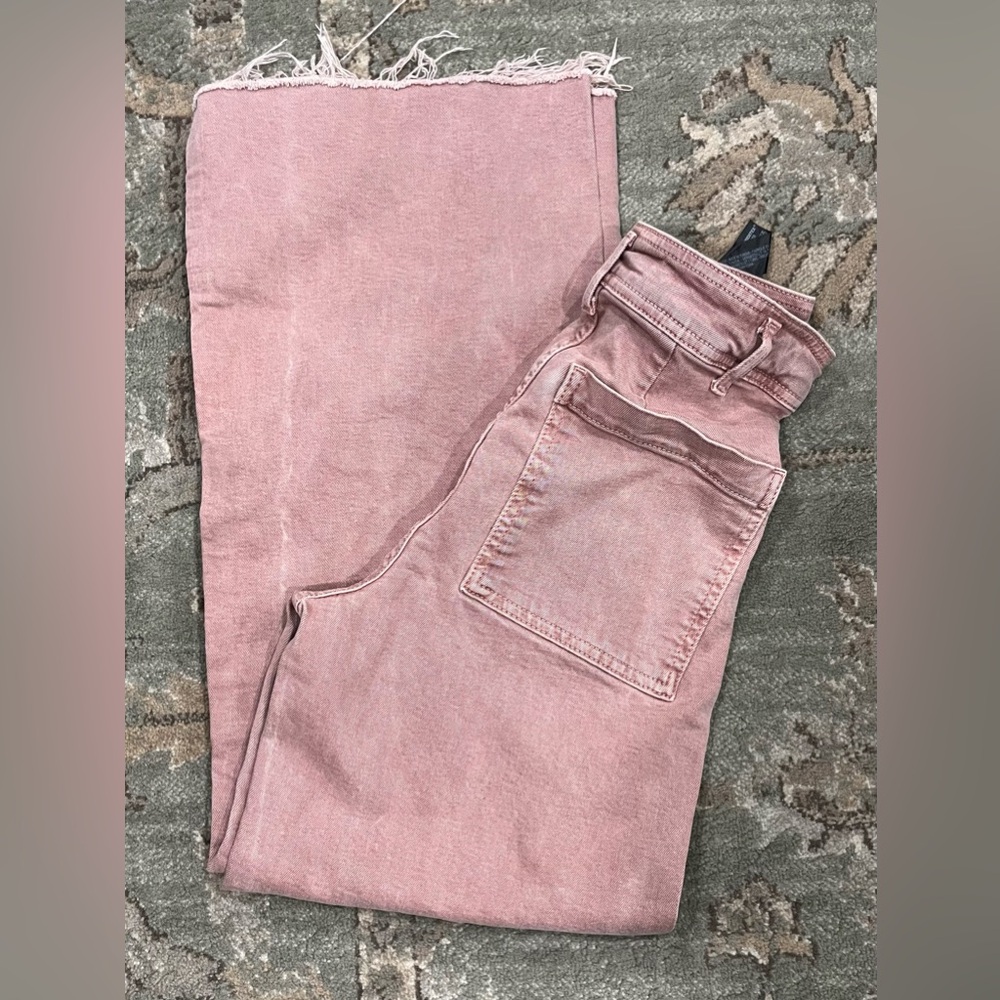 Zara Women's Dusty Pink Sailor Jeans